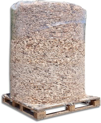 Energie Kienbacher 3200L Hackschnitzel 100% Made IN Bayern Holzhackschnitzel Beetabdeckung Fallschutz Unkrautschutz Wegebelag Natur Mulch Wald Garten Dekor Holz Körnung 0-55mm 2x1600L Palette