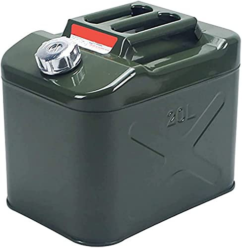 Generic benzinkanister Tragbarer Kraftstofftank Aus Metall 20L Für Speicherkraftstoff-Benzin-Dieselöl-Behälter Mit Tülle, Motorrad-Reise-Ersatzspeicher-Benzinkanister (Color : A, Size : 20L)