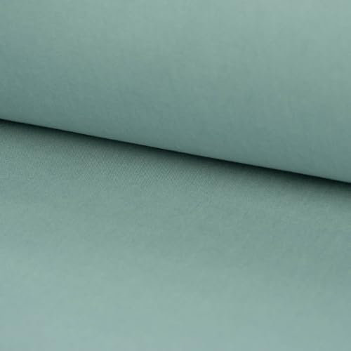 SCHÖNER LEBEN. Baumwollstoff Meterware Fahnentuch Uni altgrün 1,45m Breite