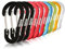 Booms Fishing CC1 Mousqueton Multi-Usage Clip, Lot de 10 Petits Clips Mousqueton, Mini Porte-clés Mousqueton Clip 2 Pouces, Mousquetons à Anneau en D en Aluminium, Couleurs Aassorties