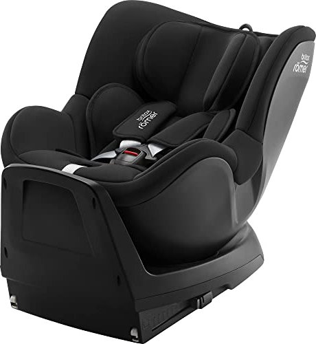 BRITAX RÖMER Reboarder DUALFIX PLUS, inklusive Neugeboreneneinsatz und ISOFIX, für Kinder von 40-105 cm (i-Size), Geburt - 4 Jahre, Space Black