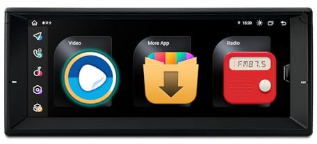 XTRONS 10.25 Zoll Android 14 Octa Core 4GB 64GB Autoradio Multimedia Player Eingebauter 4G/CarAutoPlay/Android Auto/DSP Unterstützung GPS Bluetooth 5.0 USB Für BMW E39 M5 7er E38