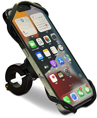 zoeson Handyhalterung Fahrrad, Universal 360° Drehbar Abnehmbare Anti-Shake Silikon Handyhalterung Fahrrad Motorrad Handy Halterung für 4,0-7,0 Zoll Smartphone