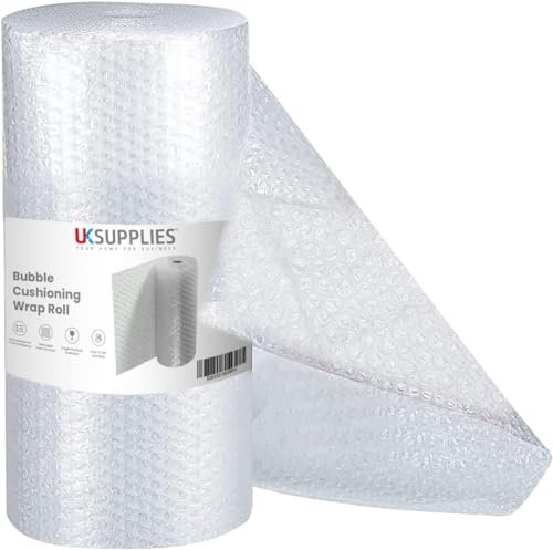 UK SUPPLIES LIMITED Strong Bubble Wrap (Pick Any Size) Lightweight Packing Bubble Wrap Roll for Shipping Packaging & Moving House Essentials Protecting Packing Wrap Air Bubble Packaging 500MM x 20M