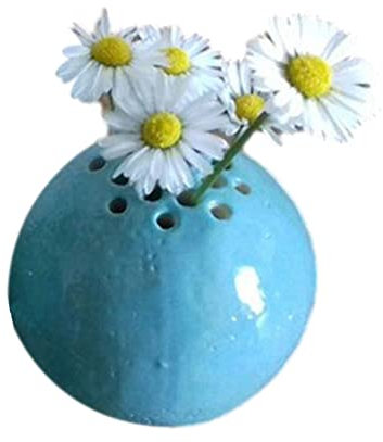 cypreason Blumenvase Kleine Vasen Handgefertigte Vase Aus Harz Vase Rund Mit Loch Dekovase Perforierte, Tischdekoration Kreative Miniaturvase Für Hochzeit Tischdeko