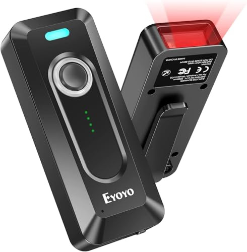 Eyoyo Bluetooth Lecteur Code Barre, 2D 1D Portable Scanner Codes sans Fil