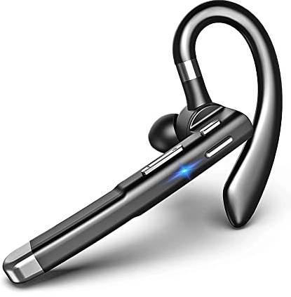 Graootoly Auriculares inalámbricos Bluetooth Manos Auriculares de un solo oído Cancelación de Ruido Micrófono para Oficina/Conducción A