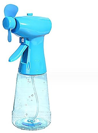 EdirFtra Tragbarer Mini-Ventilator mit Wasserflasche Wassersprüh-Reiseventilator, tragbarer Sprüh-Mini-Ventilator Außenkühlung,A