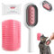 Duuclume Cat Hair Remover with Water Tank & Cat Self Groomer,2 in 1 Pet Hair Cleaner Brush for Long Haired,Cat Face Scratcher,Cats Corner Massage Comb for Kitten Puppy (Including Soft Tissue)，Pink