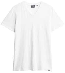 Superdry Herren T-Shirt aus Flammgarn mit V-Ausschnitt Optik L
