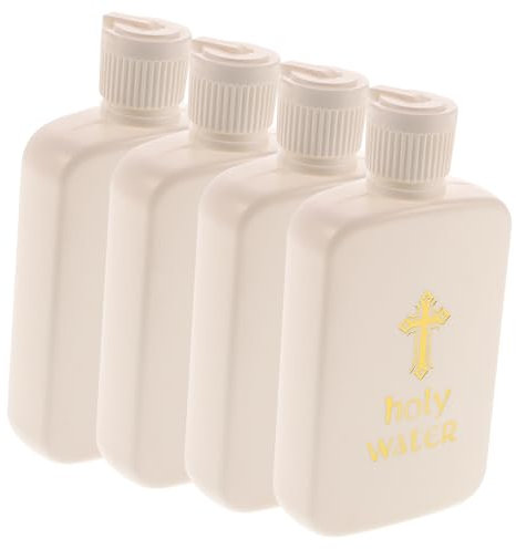 Alipis 12 Stk Taufflasche Weihwasser Dekorative Flaschen Für Wohnkultur Weihwasserflasche Der Kirche Reisebehälter Für Toilettenartikel Party Weiß Kreuzen Plastik Füllung