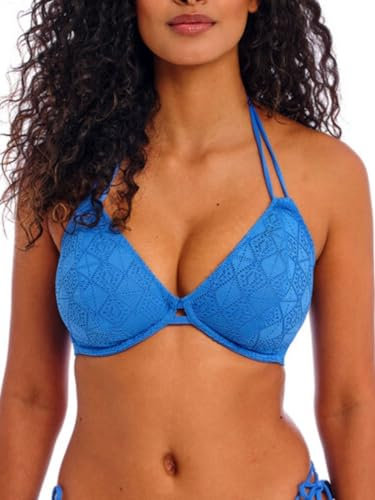 Freya Damen Nomad Nights Underwire Halter Top Bikini, Meerblau (Atlantic), 80D