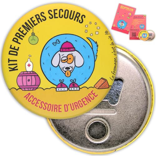 Décapsuleur magnétique réfrigérateur ouvre bouteille bière aimanté pour frigo chien humour