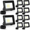 Izrielar 10x 20W Projecteurs LED Extérieur, Projecteur Super Lumineux, 3 Températures de Couleur Réglables, Spots Imperméable IP66 pour Jardin, Cour, Garage, Entrepôt, Aire de Jeux