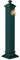 Relaxdays Fontana da Giardino in Stile Antico, Fontanella a Colonna con Rubinetto Acqua, HLP: 86x19x23 cm, Verde Scuro, Acciaio