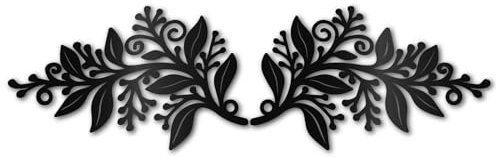 CREATCABIN 2 Stück Blätter Metall Wanddekoration Olivenzweig Kunst Schmiedeeisen Skulptur Wandmontage Heimornament Für Wohnzimmer Schlafzimmer Büro Bauernhaus Weihnachten Halloween Geschenk 30x9cm