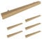 Sossai Holz Möbelgriffe aus Eiche | GAH01 | Lochabstand 224mm, Länge 304mm, 6 Stück