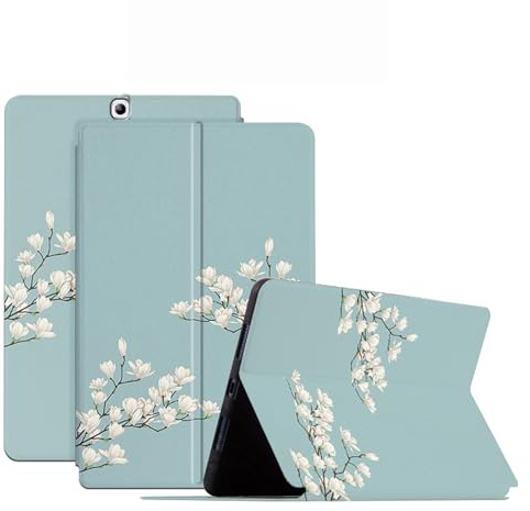 DayQiQiPu Case for Samsung Galaxy Tab S2 9.7 Inch SM-T810/T813/T815/T819 PU Leather Flowers Blossom Seriess Pattern Ultra-Thin Tablet Flip Case with Auto Wake/Sleep Protective Cover-04