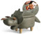 Suleno® Dino Tierhocker mit Stauraum - Niedlicher Organizer & Sitzbox für Kinder, weicher Bezug in Lederoptik, Holzbeine, dekorative Möbel für Kinderzimmer 93x 33 x 50 cm