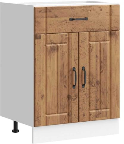 Genérico Wenjingqi Küchenschrank Lucca Antikes Holz, Braun 853735