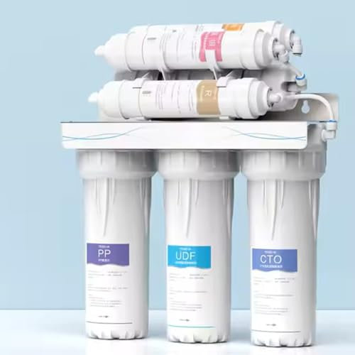 zenggp Sistema De Filtrado De Agua, Filtración De Agua Potable por ósmosis Inversa De Nivel 7, Montaje En Pared/encimera/bajo Fregadero, Purificador De Agua para Peceras Comerciales Domésticas