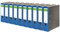Conipa® 10 Stück DIN A4 Ordner Blau (8cm breit) 2-Ringe-Meachanik [MADE IN GERMANY] für 600 Blatt (grau marmoriert) - Aktenordner & Ordner-Hefter für Unterlagen - Dokumenten-Ordner Büro, Uni & Schule