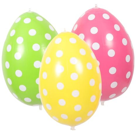 ULTECHNOVO 3 Stück Osterdekorationen Teiliges Aufblasbare Ostereier Luftballons für Garten Party Festliche für Ostern und Feiertage
