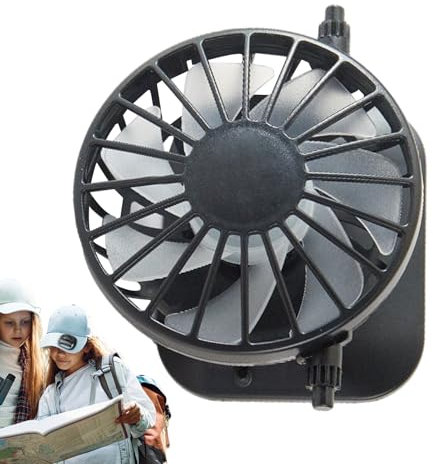 Solarventilator-Ersatz, Tragbarer Solarventilator Für Den Außenbereich, Solarbetriebener Ventilator Als Hutersatz, Leichter Kühlventilator, Wiederaufladbarer Mini-Solarventilator Für Camping Und Angel