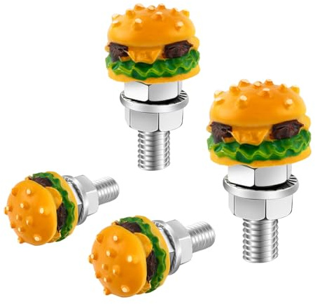 OFF WE GO Car Number Plate Screws and Nuts Kit, Stainless Steel License Plate Screws Car License Plate Fixing Devices Hardware for Most Vehicle Cars Trucks Motorcycle 4 PCS