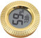 Tnfeeon Insert the Digital Hygrometer Round Cigar Box Embedded Temperature Moisture Measuring Device Metal Frame High Accuracy ABS Material