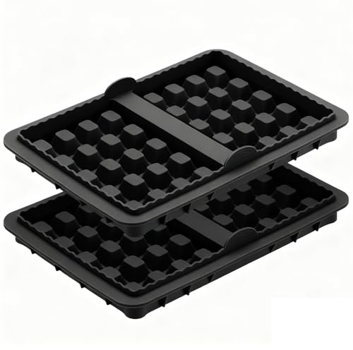 2 Stück Silikon Belgische Waffelform, Airfryer Zubehör Waffeleinsatz für Ninja Heißluftfritteuse Zubehör, Kompatibel mit Ninja AF400EU, SL400EU, SL451EU und AF500EU Doppelt Backschaleneinsatz