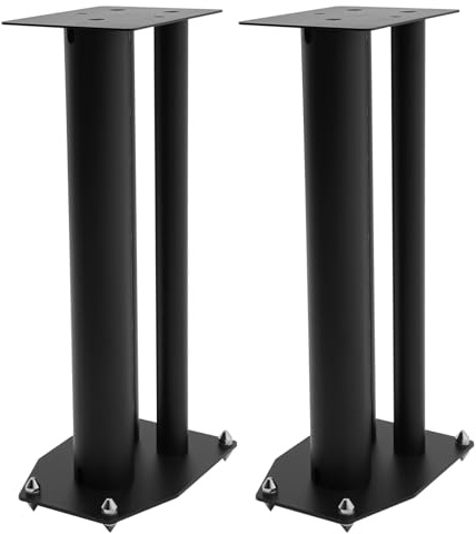 Soporte para altavoces negro, juego de 2 soportes universales para altavoces, de hierro, para casa, salón, estudio, salas de música, 60 cm