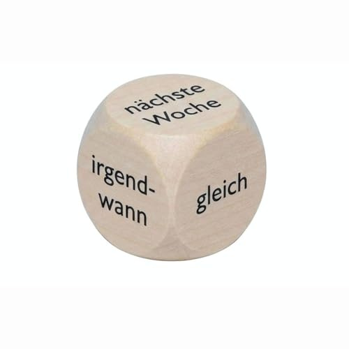 Wann? Holzwürfel 30 mm Entscheidungswürfel Zeitmanagement- 1 Stück - 4140