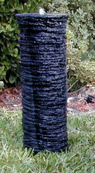 Large Black Column Fountain