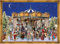Nostalgischer Adventskalender/Weihnachtskalender mit Bildern und Glimmer Weihnachtskarussell