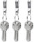 KeySmart Nano Clip – Der praktische Schlüsselbund-Halter - Sichert den Schlüsselbund und verhindert das Ausbeulen der Tasche (Edelstahl, 3er Pack)