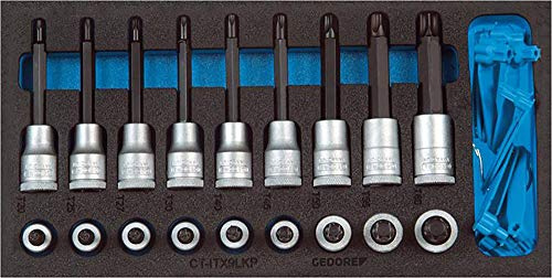 GEDORE 1500 CT1-ITX 19 LKP Satz Schraubendrehereinsätze 1/2' in Check-Tool-Modul, 1 Stück