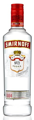 Smirnoff Red Label No.21 Vodka, Premium - Wodka, amerikanischer, handgefertigt in den USA, 37,5% vol, 500ml, Einzelflasche