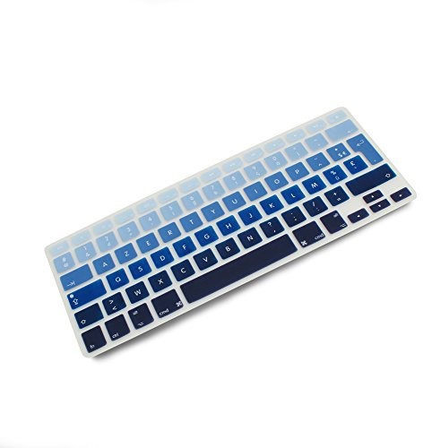 System-s silicone protection de clavier Clavier AZERTY Français Protection Couverture de clavier pour MacBook Pro 13 15 17 iMAC Macbook Air 13 pouces dans Multi Bleu