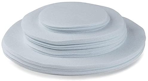 Felt Plate China Storage Dividers Dish Protectors White Extra Large Thick and Premium Soft (White, Round)