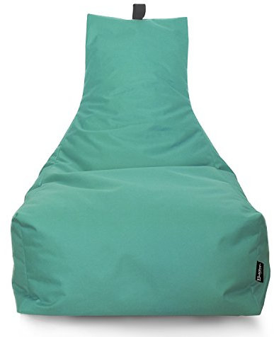 Lounge Sitzsack Liege Beanbag 32 Farben wählbar 90cm(Ø) Rückenlehne Bodenkissen Indoor Outdoor Sitzsäcke Gaming Kinder Bean Bag Erwachsene Riesensitzsack gefüllter Sessel (Pacific)