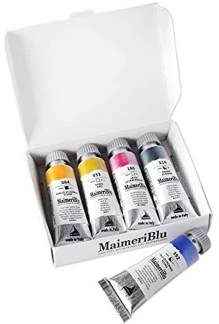 MAIMERI MaimeriBlu - Set Débutant - 5 tubes 12ml de peinture aquarelle