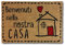 KOKO DOORMATS Zerbino ingresso casa | Tappeto divertente Benvenuti nella nostra casa in fibra di cocco e base antiscivolo in PVC per esterno con dimensioni 40 x 60 cm