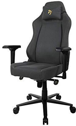 Arozzi Fauteuil Primo Gewebter Stoff (Schwarz/Oder), Gold, Primo-WF-BKGD