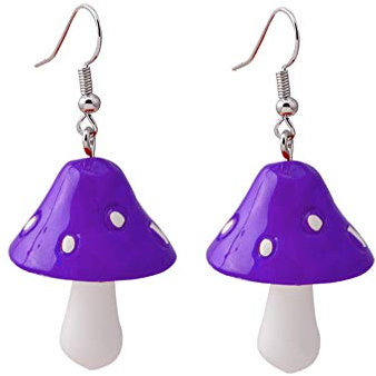 Holibanna Mushroom Earrings for Women Chic Danglers Little Mushroom Ear Pendants Women Fashion Jewelry