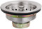 EADOT 3-1/2 Inch Brushed Nickel Kitchen Sink Drain Assembly with Strainer Basket Stopper, Stainless Steel Kitchen Sink Drain Strainer and Stopper, Kitchen Sink Basket Strainer, Sink Strainer Drain