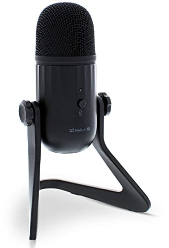 Helium 10 HX10 Podcast Mic - Condenser USB Microphone for Computer, Gaming, Recording, Streaming, More - Ear Buds, Mute Button, Volume Control Included