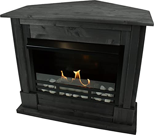 Kaminbau Mierzwa Chimenea de Gel y etanol Horno Estufa Esquina Apollo Deluxe Royal - Negro