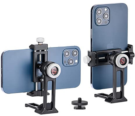 SUNWAYFOTO CPC-06 Handy-Klemme, Tridpod-Ständer, Smartphone-Klemmadapter mit Kaltschuh-Halterung, 1/4-Zoll-Gewinde, Arca Swiss