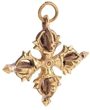 Hijet Fantastische tibetische Anhänger für Männer und Frauen für Mode für antiken Schmuck und viele Varianten (Double Doorje), Messing